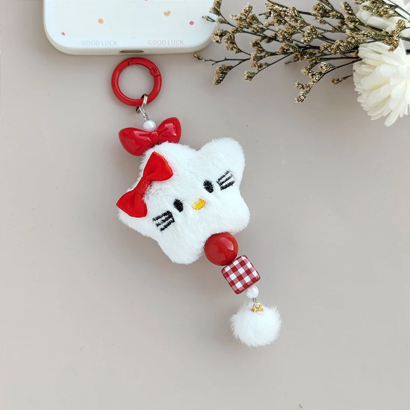 Sanrio Hello Kitty плюшевый брелок из бисера Kuromi Melody подвеска для телефона чехол