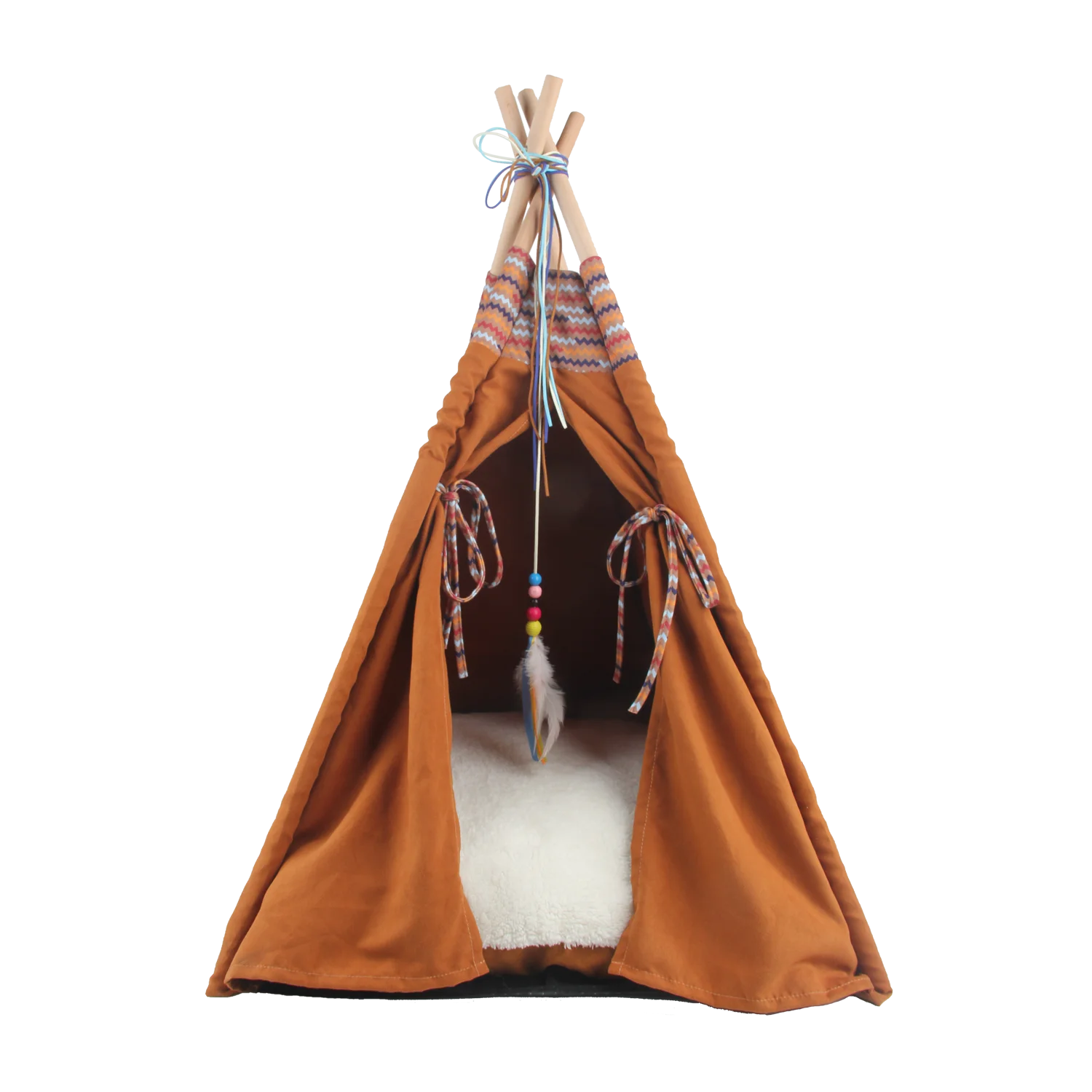 AFP Cats House Bed Игрушка с перьями для домашних животных Складная игровая палатка