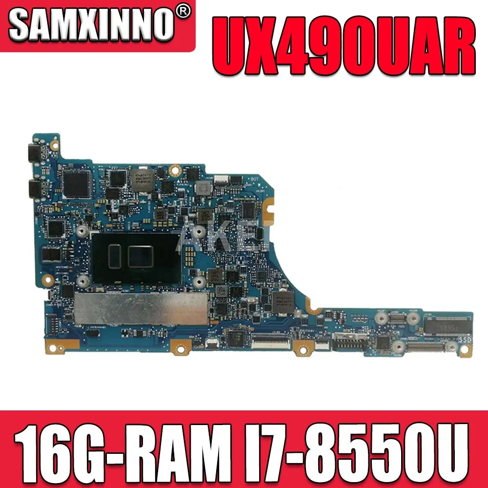 

UX490UA motherboard For ASUS zenbook UX490U UX490UA UX490UAR Laptop mainboard 16G-RAM I7-8550U