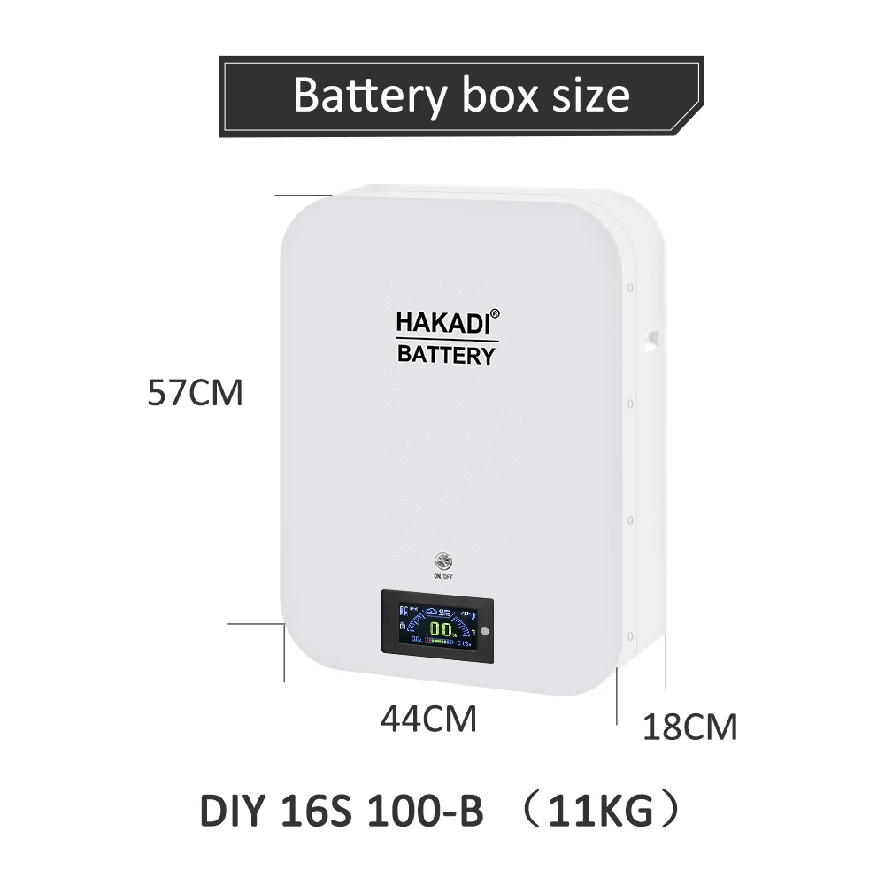 Фото HAKADI 16S 100A 16S 105A Lifepo4 DIY Коробка для системы хранения солнечной энергии штабелируемая с умным BMS для домашней энергетической системы DIY №5