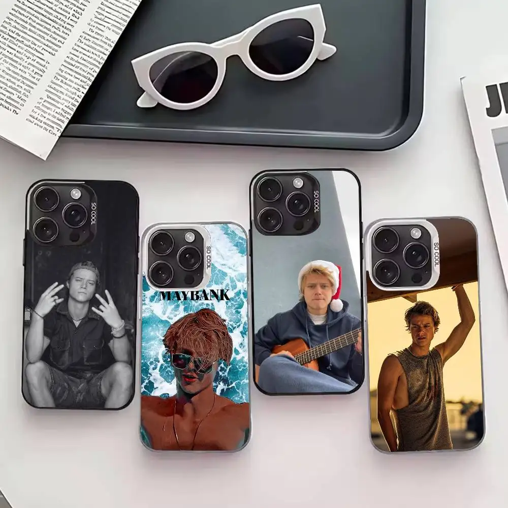 Фото Чехол для телефона J-JJ M-Maybank для iPhone 17,16,15,14,13,12,11 Plus, Pro Max, XS, цветной серебристый чехол для телефона №1