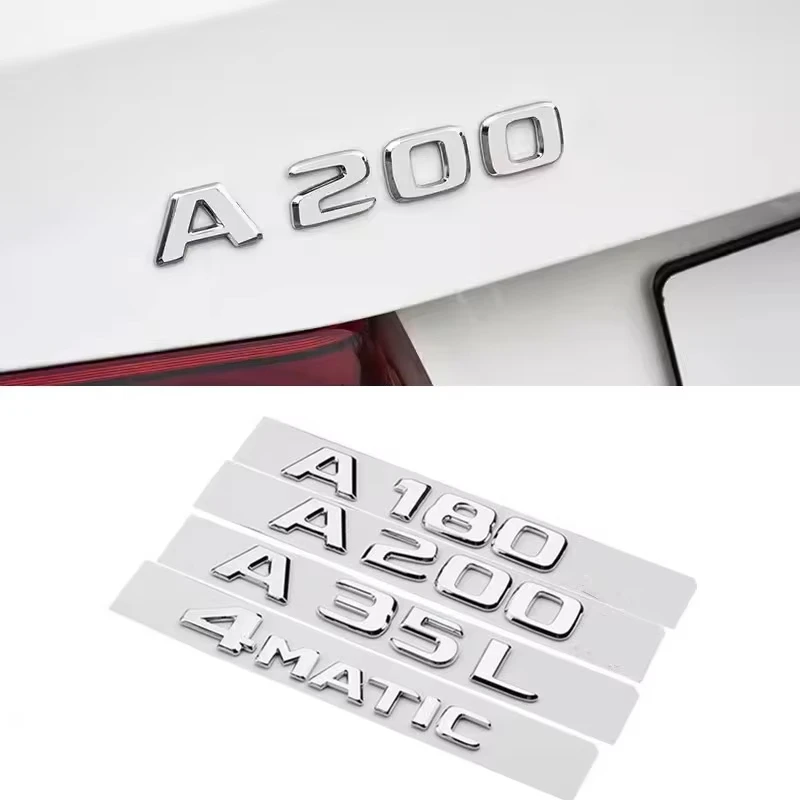 

3D ABS автомобильный хвост задний багажник с буквами эмблема наклейка для Mercedes Benz A63 A180 A200 A220 A250 A260 A Class W177 W176 4MATIC