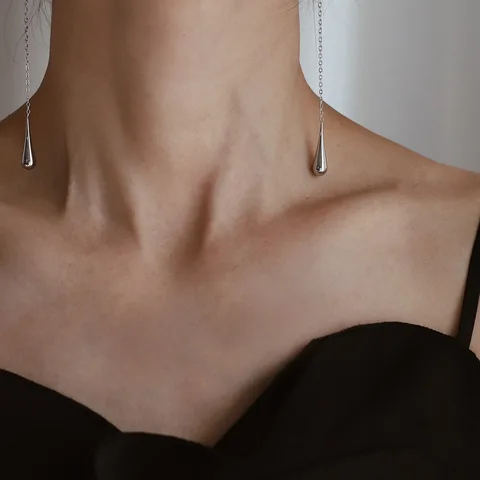 Серьги-гвоздики OBEAR капли воды из нержавеющей стали