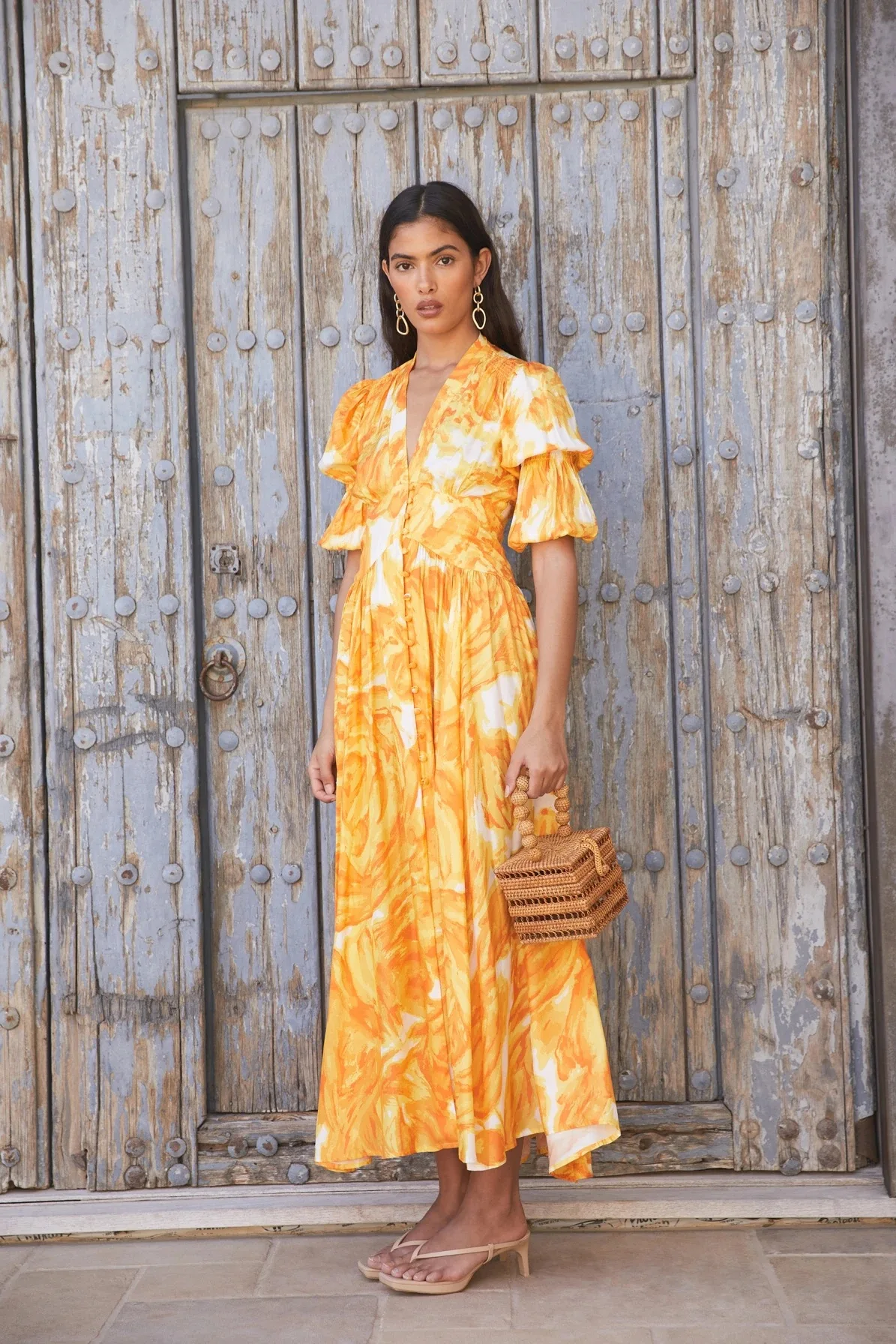 

2021 Ladies Dress Summer New Arrival Casual Brand V-Neck Printed Large Skirt for Women Party Classy Night