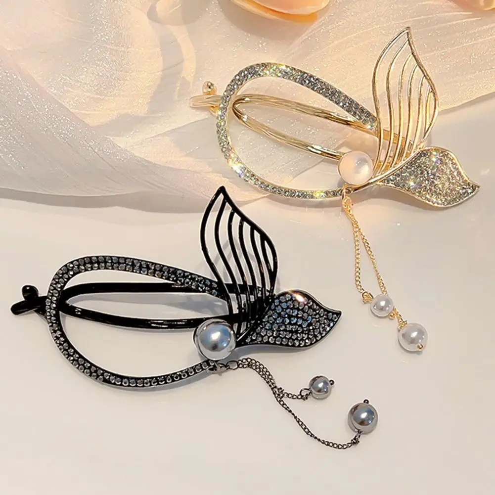 

Hair Claw Temperament Alloy Shining Rhinestone Irregular Fishtail Twist Hair Clip Headwear Women Hairpin Hair Accessories