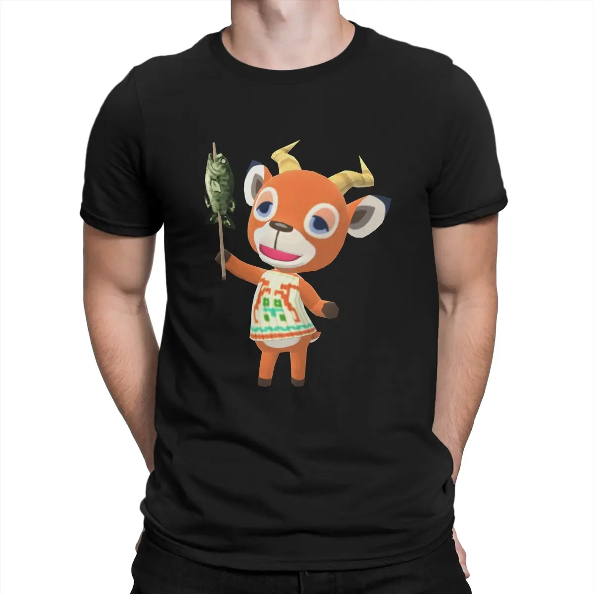 

Artwork Men's T Shirts Animal Crossing Virtual Game Life Vintage Tees Short Sleeve Crew Neck T-Shirt 100% Cotton Birthday Gift
