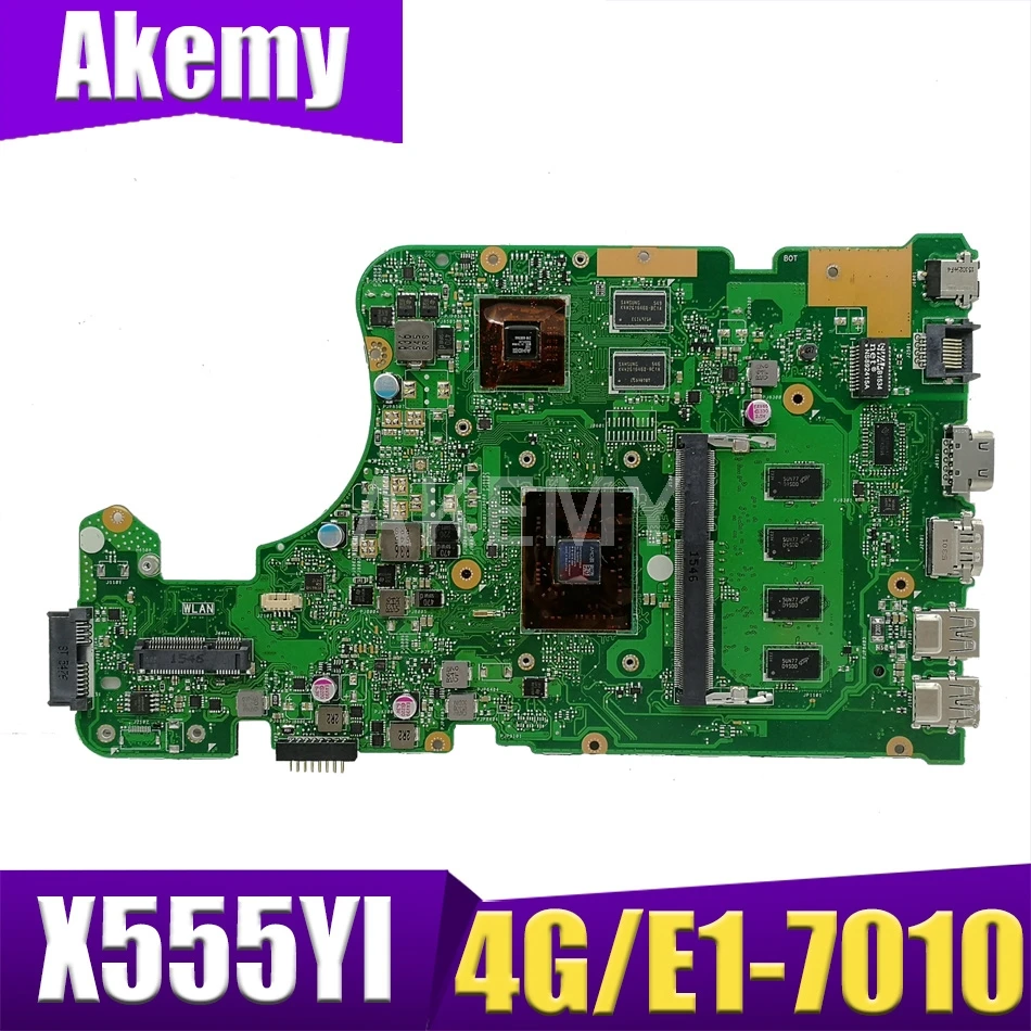 

X555YI 4G/E1-7010U GPU:R5 M320 для Asus X555YI X555YA X555D A555DG X555Y материнская плата 90NB09C0-R00100