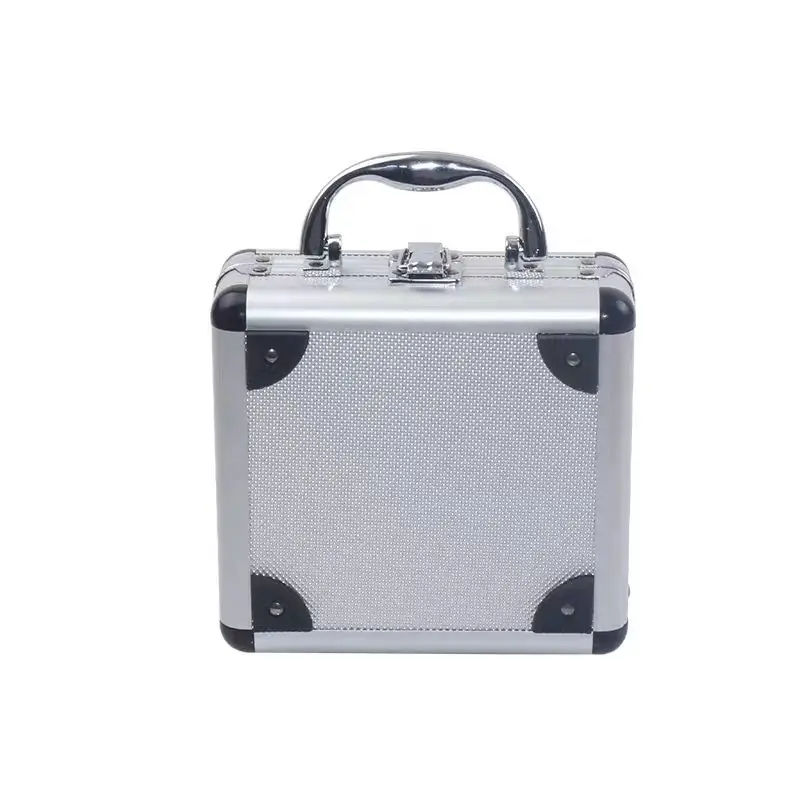 aluminum alloy tool box portable extra small lock box multi function mobile phone box storage box safe portable new toolbox free global shipping