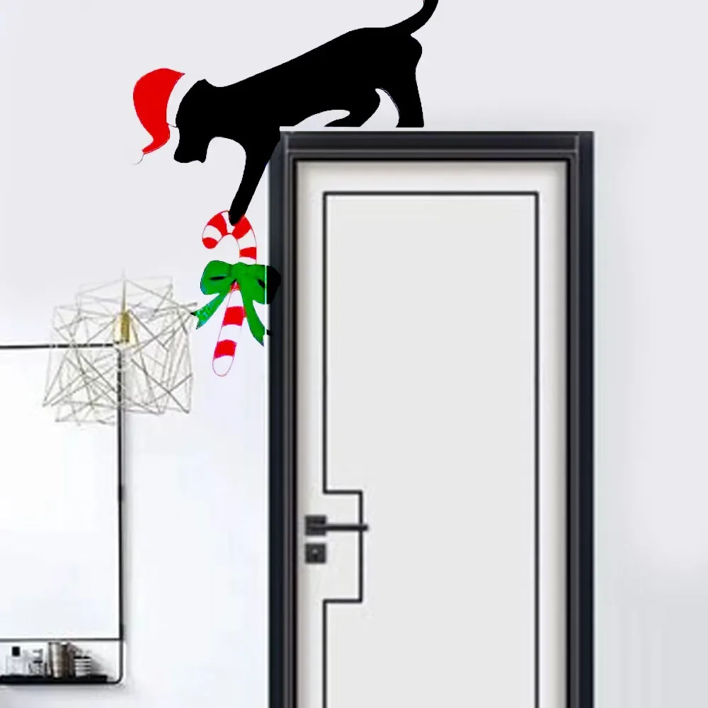 Элегантное рождественское угловое украшение в форме собаки — искусственное