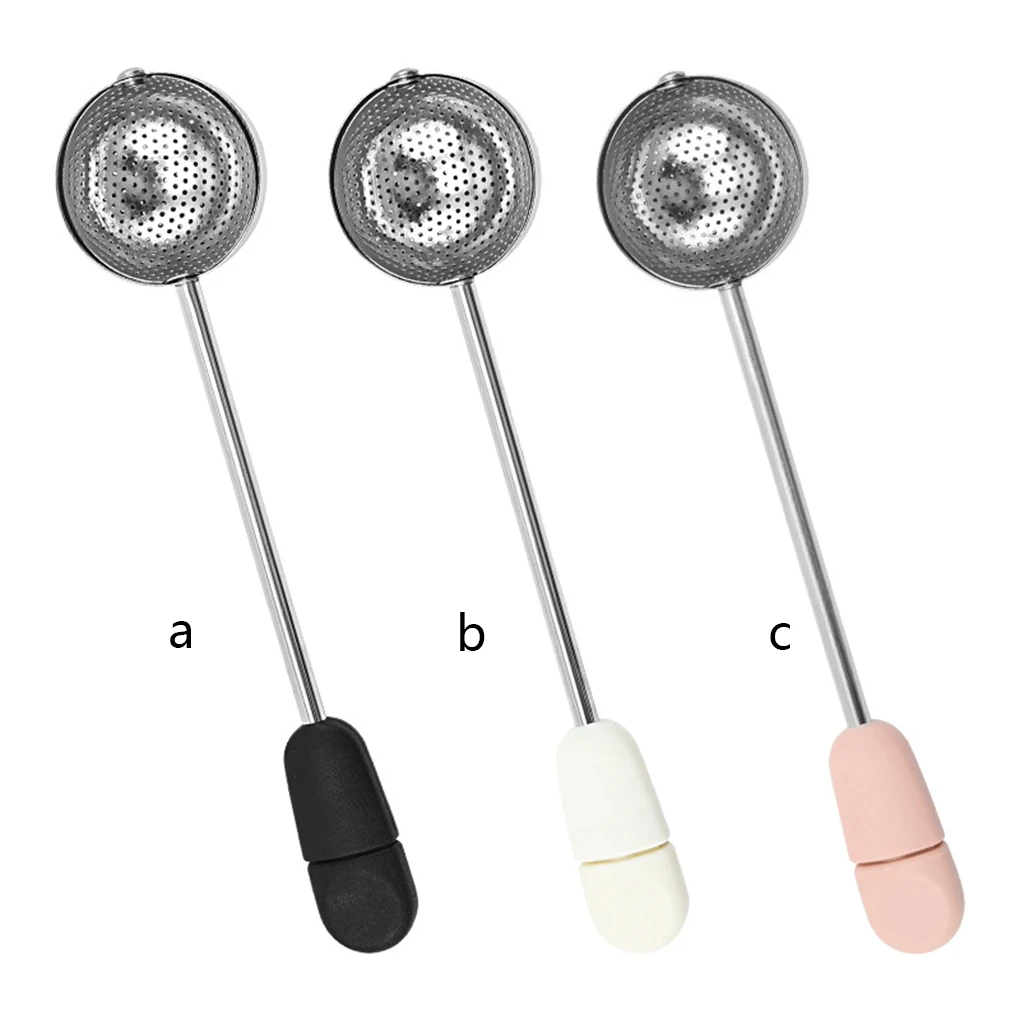 

Stainless Steel Tea Infuser Long Handle Leakproof Hand Type Mesh Strainer Indoor Home Use Kitchen Filter Kitchenware
