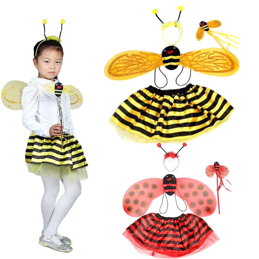 Комплект Аксессуаров Для Косплея Пчелы Девочек С Повязкой На Голову И Крыльями