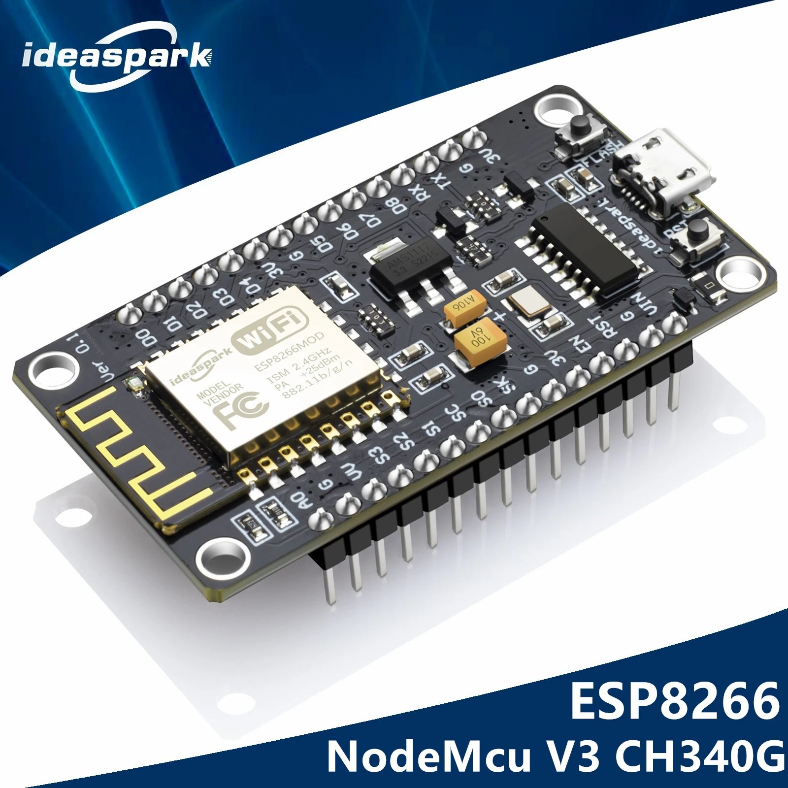 ESP8266 NodeMCU беспроводной модуль V3 CH340 Интернет вещей Lua WIFI макетная плата WeMos D1 Mini ESP 12E ESP8266 для Arduino