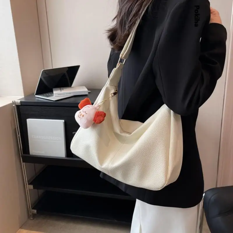 

Женская школьная Повседневная сумка через плечо, вместительная дизайнерская сумка через плечо, кожаная однотонная сумка для покупок