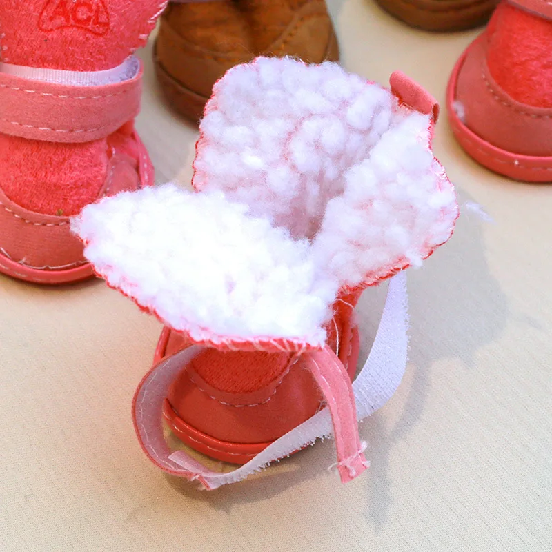 Новинка теплая зимняя обувь для собак и кошек Нескользящие снежные ботинки