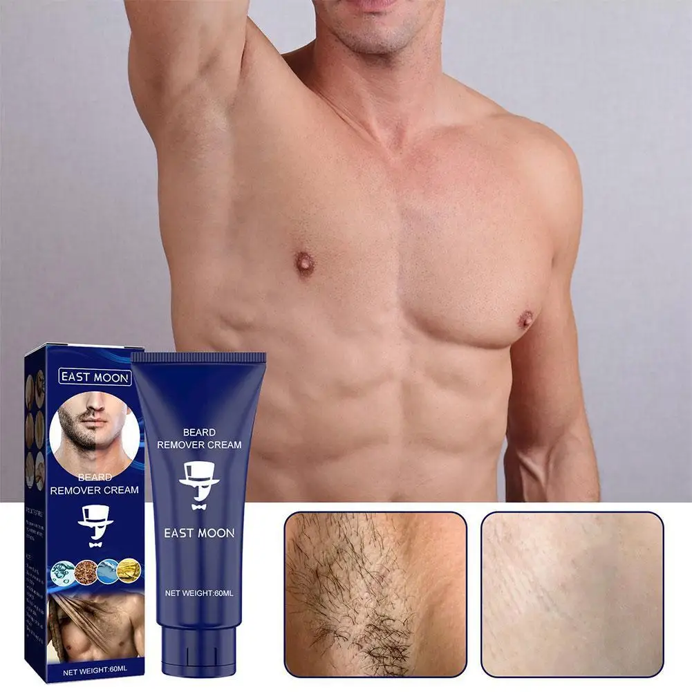 

1 Pc 60ml Safety Harmless Men Permanent Beard Removal Cream Depilatory for Body Armpit Legs Chest Face Hair Remover Beauty V6Q3
