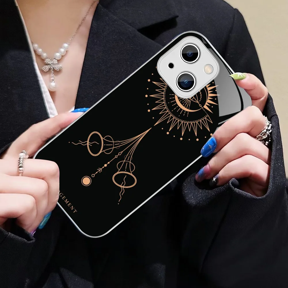 Witches Moon Tarot Mystery Totem Phone Case For IPhone 14 13 12 Mini 11 Pro XS Max X XR Plus Tempered Glass Cover