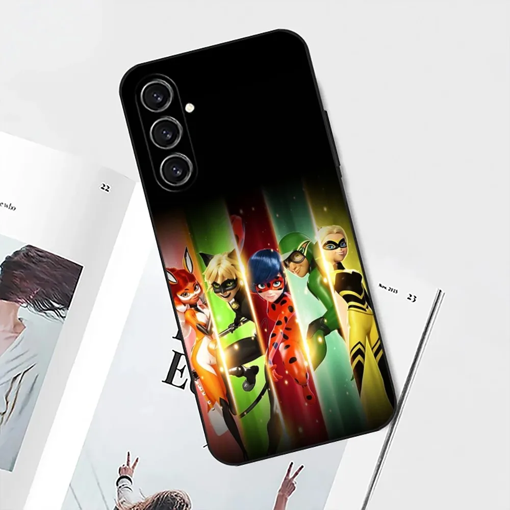 Чехол для телефона Cat Noir Samsung S25 S24 S21 S22 S23 S30 Ultra S20 Plus Fe Lite Note 10 9 5G L-LadybugES-S черный