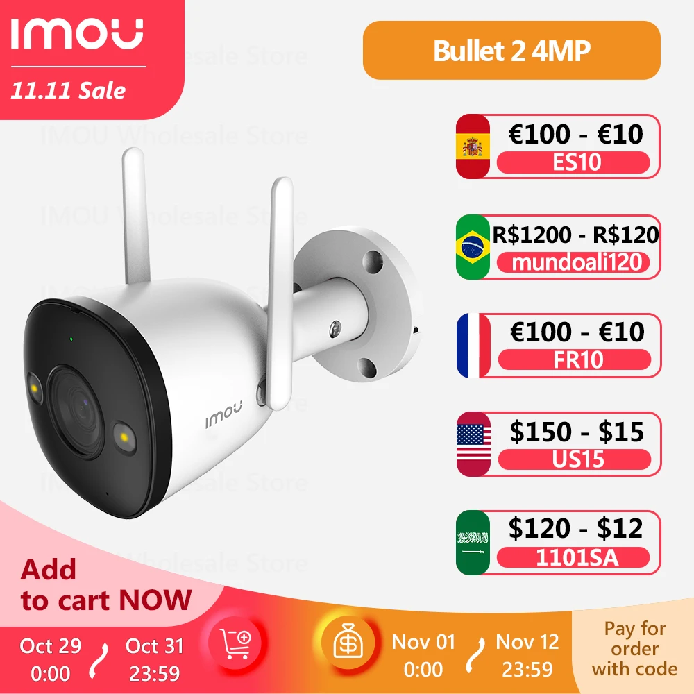 Цена Imou Bullet 2 4-мегапиксельная наружная IP-камера Wi-Fi камера Мягкий режим AP Интеллектуальное активное сдерживание Двусторонняя связь Ночное виден... Скидка Imou Bullet 2 4-мегапиксельная наружная IP-камера Wi-Fi камера Мягкий режим AP Интеллектуальное активное сдерживание Двусторонняя связь Ночное виден...