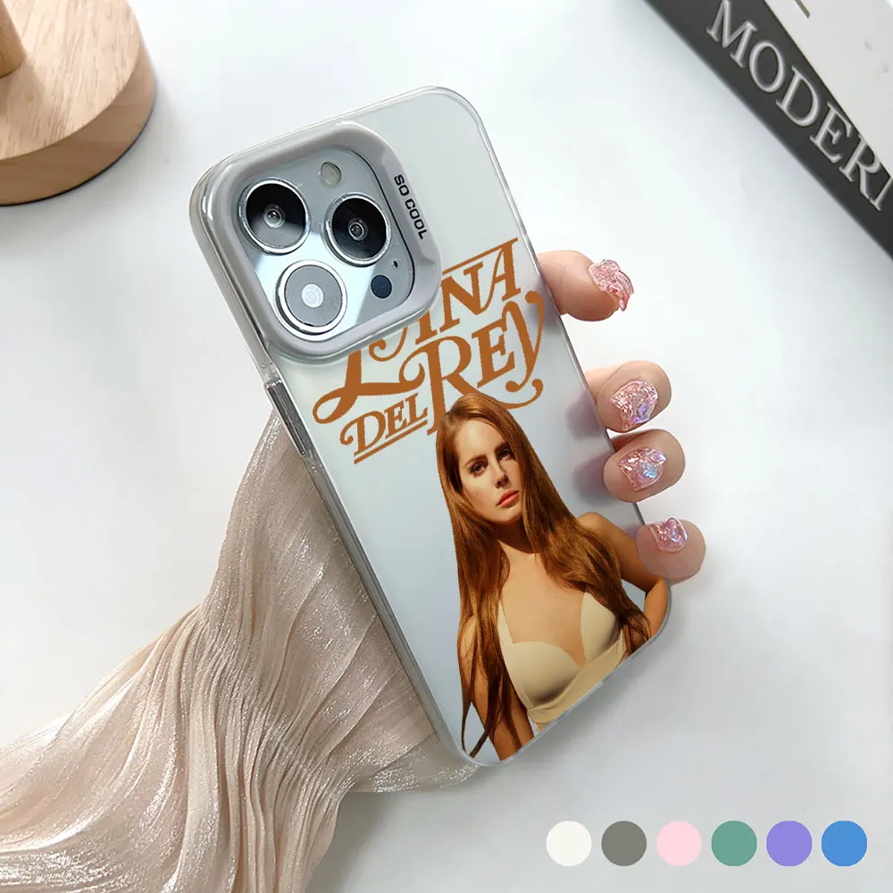 Чехол для телефона с постером Singer Lana Del Rey iPhone 14 15 16 13 12 11 Pro Max 7 8 Plus X XR XSMax Cqoue Cool Laser