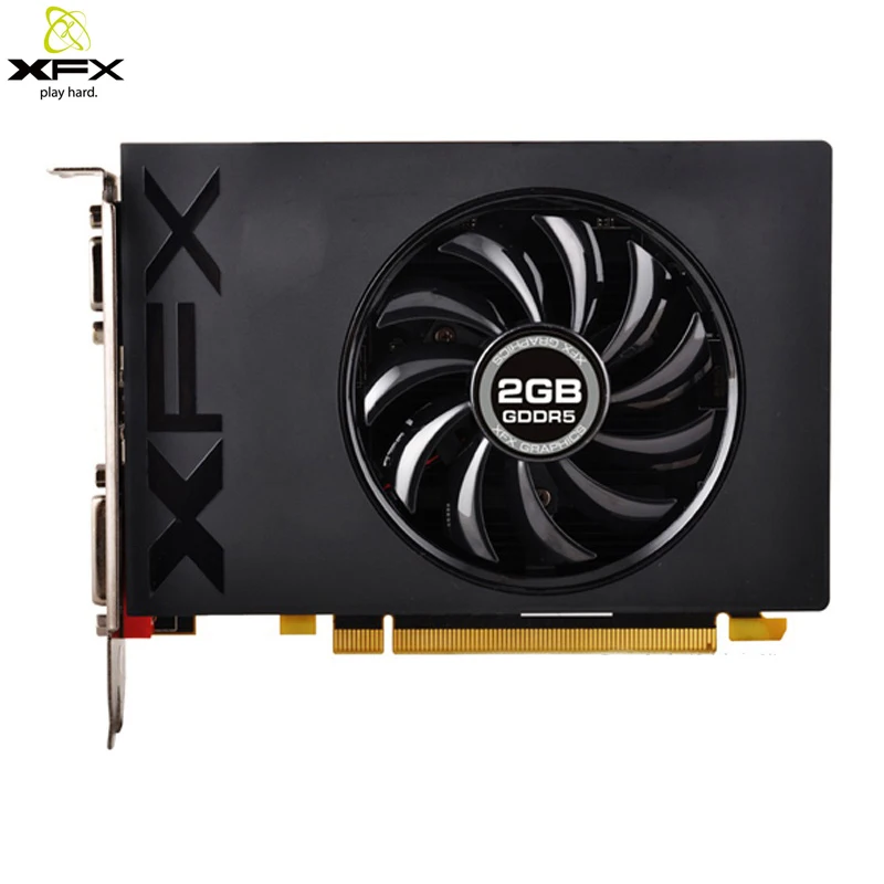 Видеокарта XFX R7 240A 2 Гб 240 бит GDDR3 GDDR5 графические карты для AMD R7 серии 240 VGA карты R7 4600 МГц VGA DVI HDMI б/у