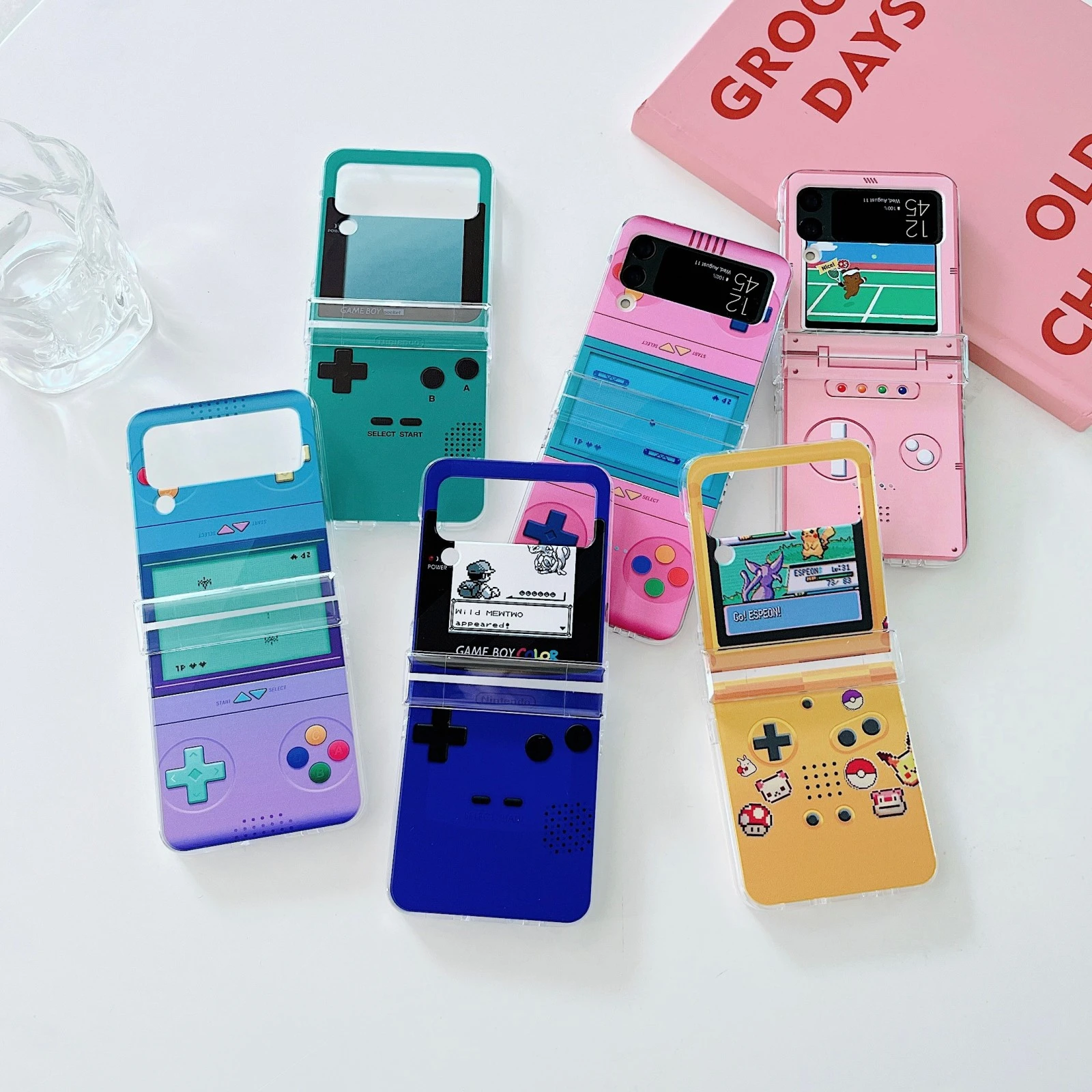 

Classic game console Pokemon Pikachu Phone Case For Samsung Z Flip 3 5G ZFlip3 Flip3 f7110 For Galaxy Shockproof Cover
