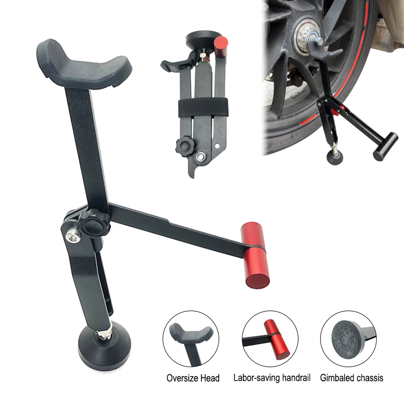 

Universal Upgrade Foldable Motorcycle Rear Wheel Stand Jack Lift Portable Moto Lift Stand Parking Frame with Handle Easy to Use