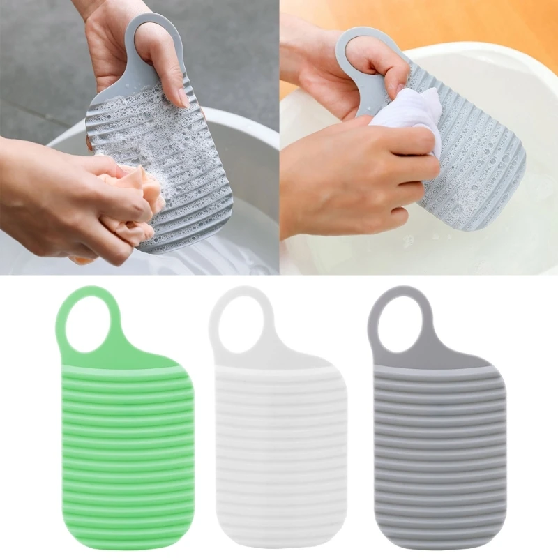 

3Pcs Hand-held Mini Washboard Portable Plastic Laundry Board Travel Hand Double Sided Washboard for Home Travel Outdoor