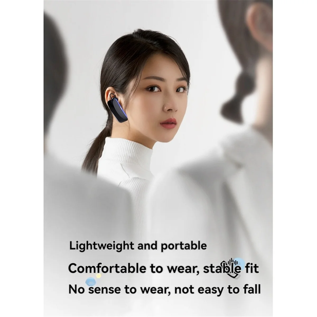 Портативная мини-рация с креплением на ухо гарнитура поддержкой Bluetooth подходит