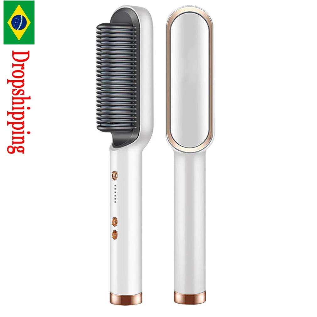 

New Multifunctional straightener straightener brush electric heat comb straightener curler hair fast modeling tool