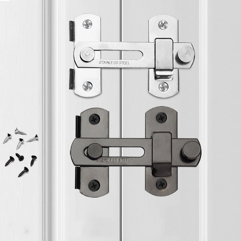 

Дверная Пряжка из нержавеющей стали, защелка, дверная защелка, защитный болт, скользящая дверная Пряжка, маленький дверной замок для домашн...