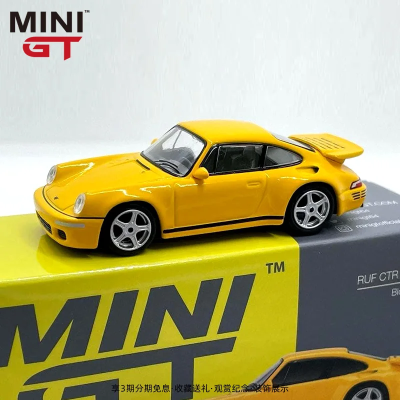 

TSM MINI GT 1:64 RUF Luff CTR Classic Modified Sports Car Simulation Alloy Car Model 358 #