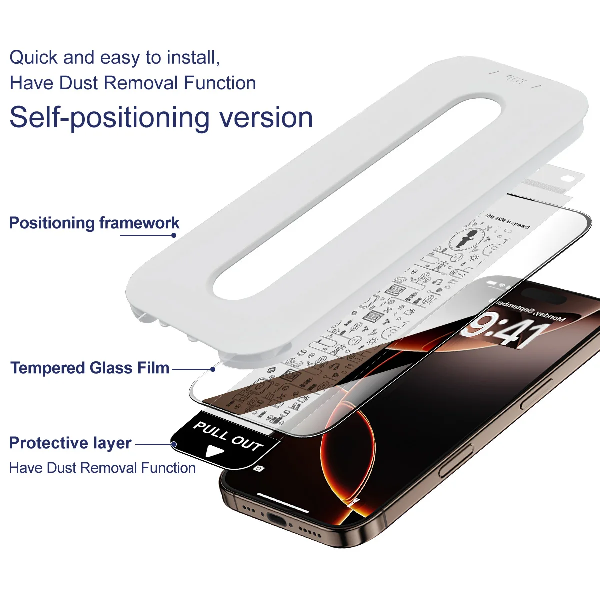 Фото Защитное стекло IMAK Pro+ для OPPO Reno 15 14 13 Pro Max 5G с пылезащитной камерой и локатором пленки №3