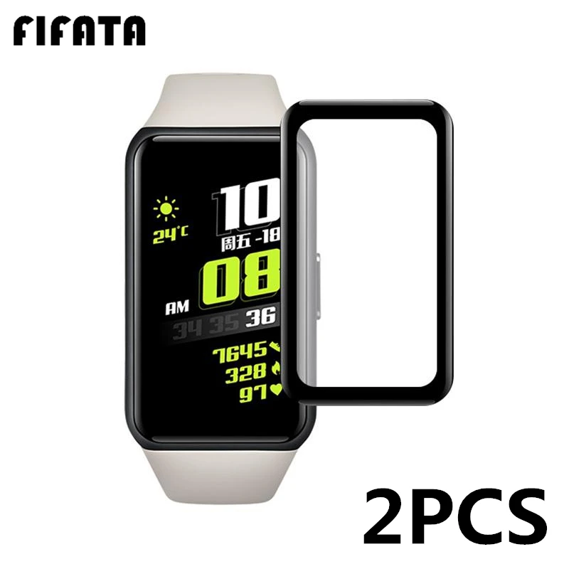 Защита для экрана FIFATA Honor Band 6 3D изогнутая/Мягкая Гидрогелевая Защитная пленка с