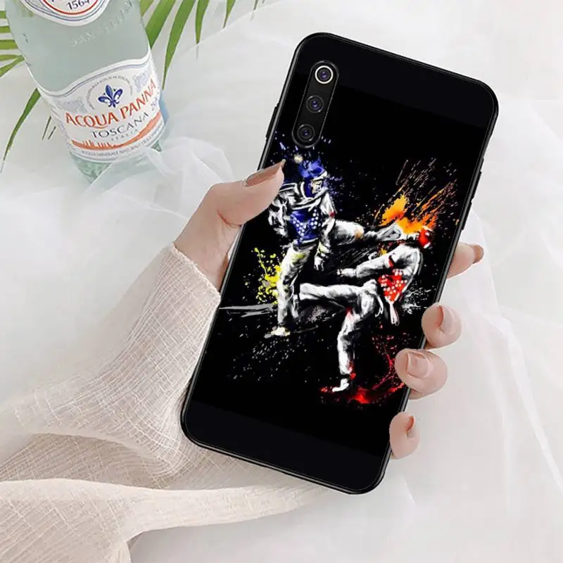 ota samego etui na telefon Kungfu Taekwondo dla Samsung S20 lite S21 S10 S9 plus Redmi Note8 9pro Huawei Y6 okładka