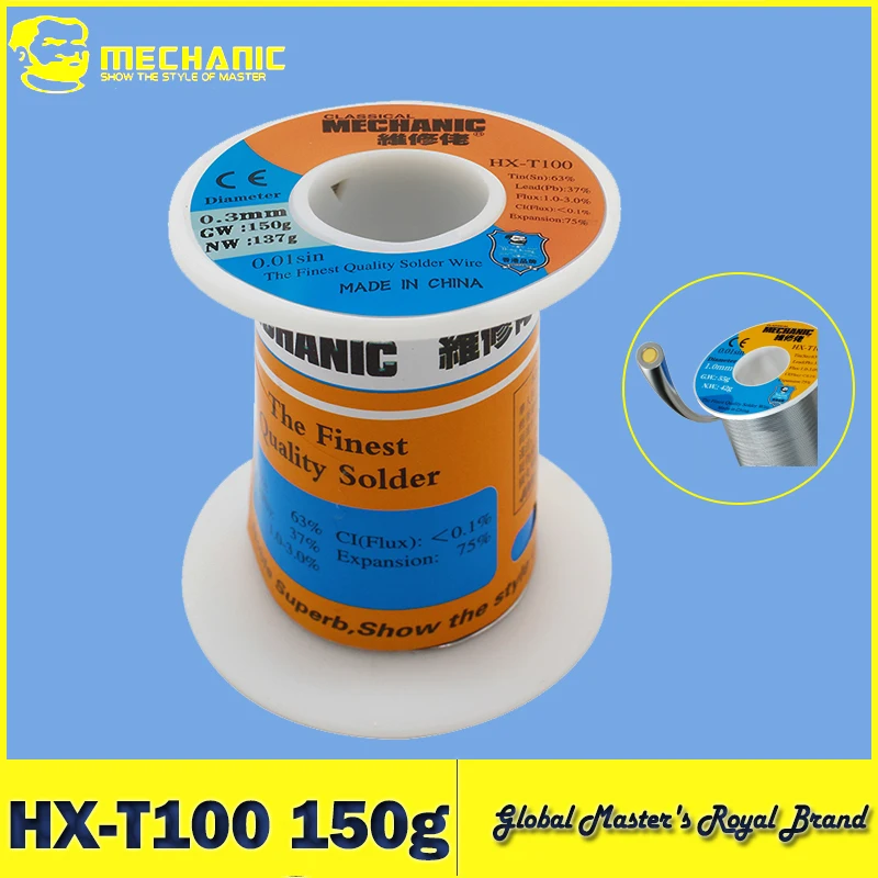 

Паяльная проволока MECHANIC HX-T100 150г