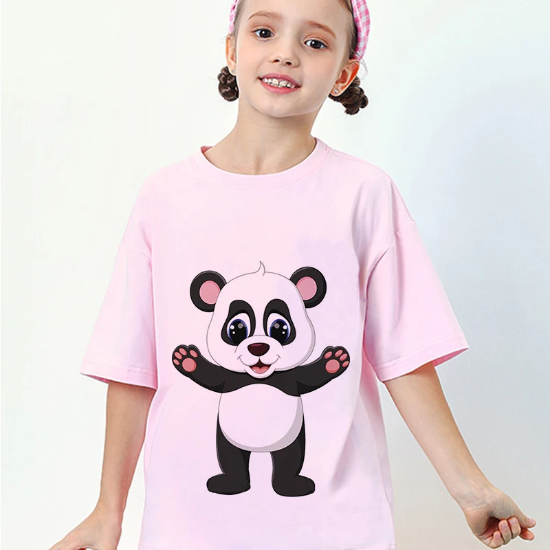

Cute Panda 2022 New Summer T Shirt Baby Boy Clothes 3 4 5 6 7 8 9 Age Baby Girl Clothes Korean Version Cartoon Short Sleeve Tees