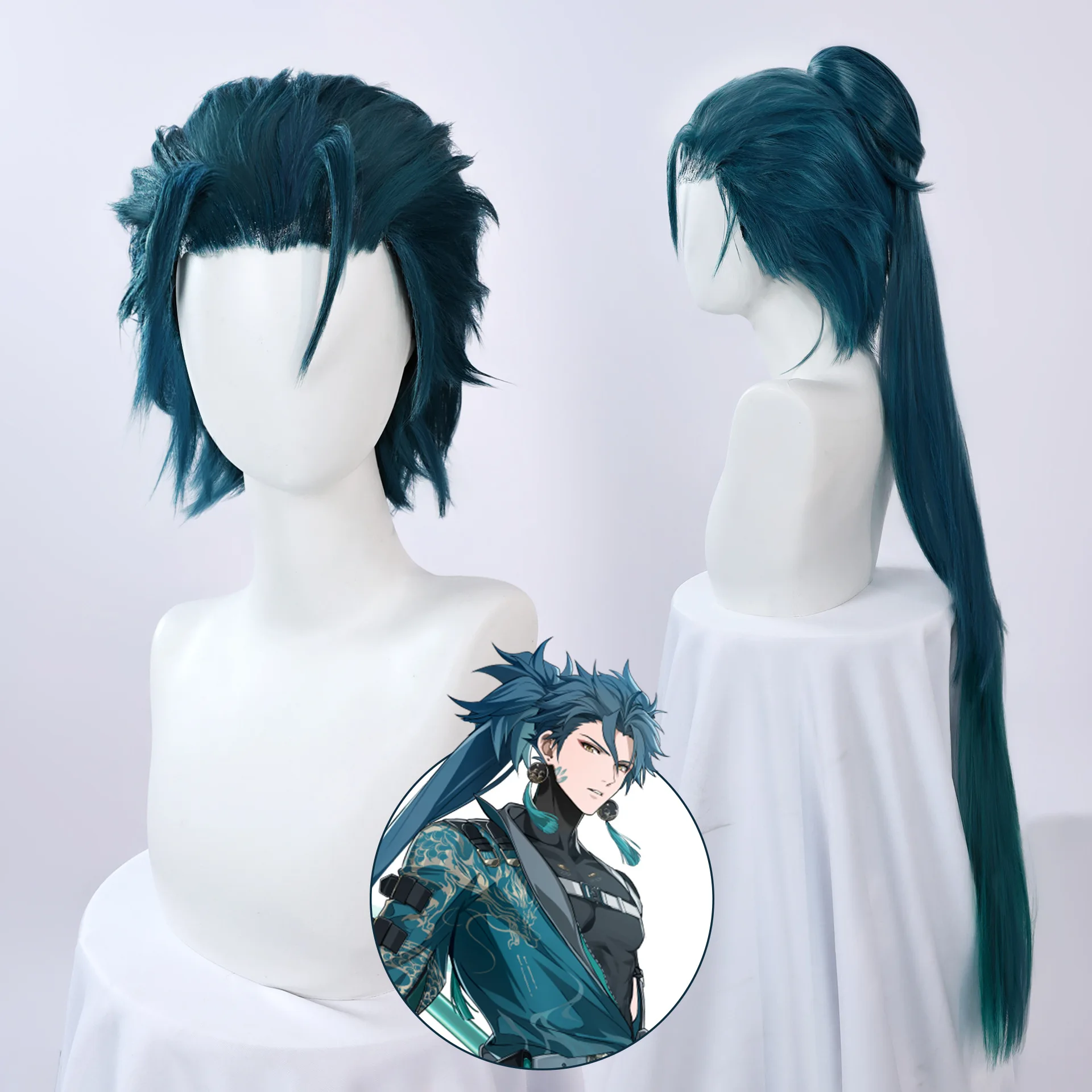 Фото Парик Flame Wig Mingchao, парик Flame Cos, анимационный, из высокотемпературного шелка, легко укладываемый, парик Flame №1