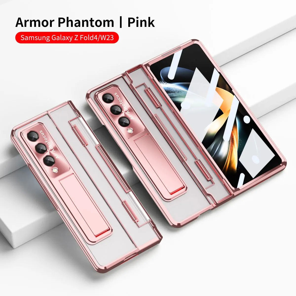 Slot Electroplating Clear Back Cover With Tempered Glass