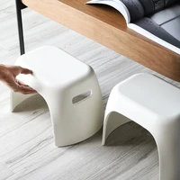 creative fashion plastic stool plastic stool childrens bathroom non slip small bench thickened space saving furniture