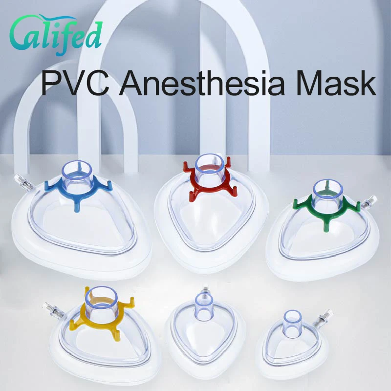 

Califed маска для анестезии ПВХ 1 шт./6 шт. Одноразовые высококачественные медицинские восстановленные лицевые маски из ПВХ для детей и взрослых...