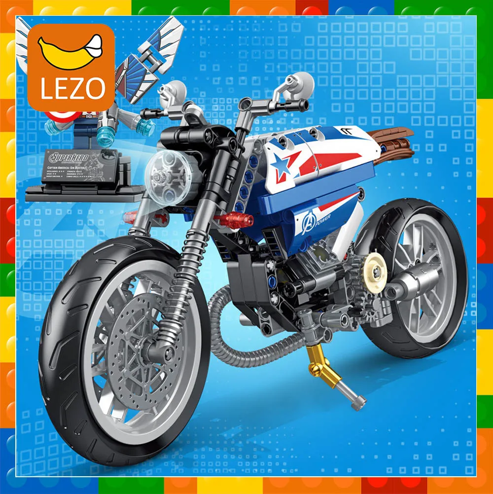 

Technical Motorcycle Model Building Blocks Creative Ideas Moc Traffic Vehicle Assembly Bricks Toys for Boys Birthday Gifts