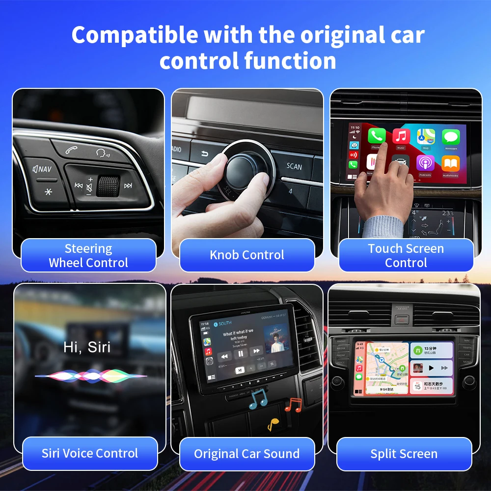 EKIY Wireless CarPlay Dongle Беспроводной адаптер Android Auto 12.0 Автомобильные интеллектуальные