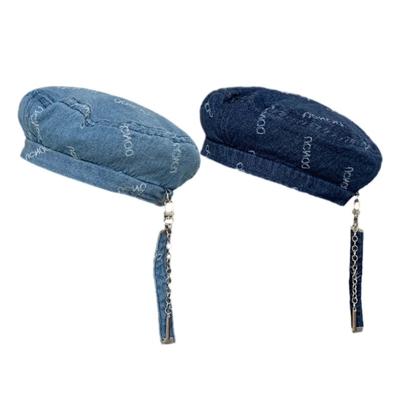 

N58F Grunge Girls Subculture Y2K Headwear Painter Hat Show Small Face