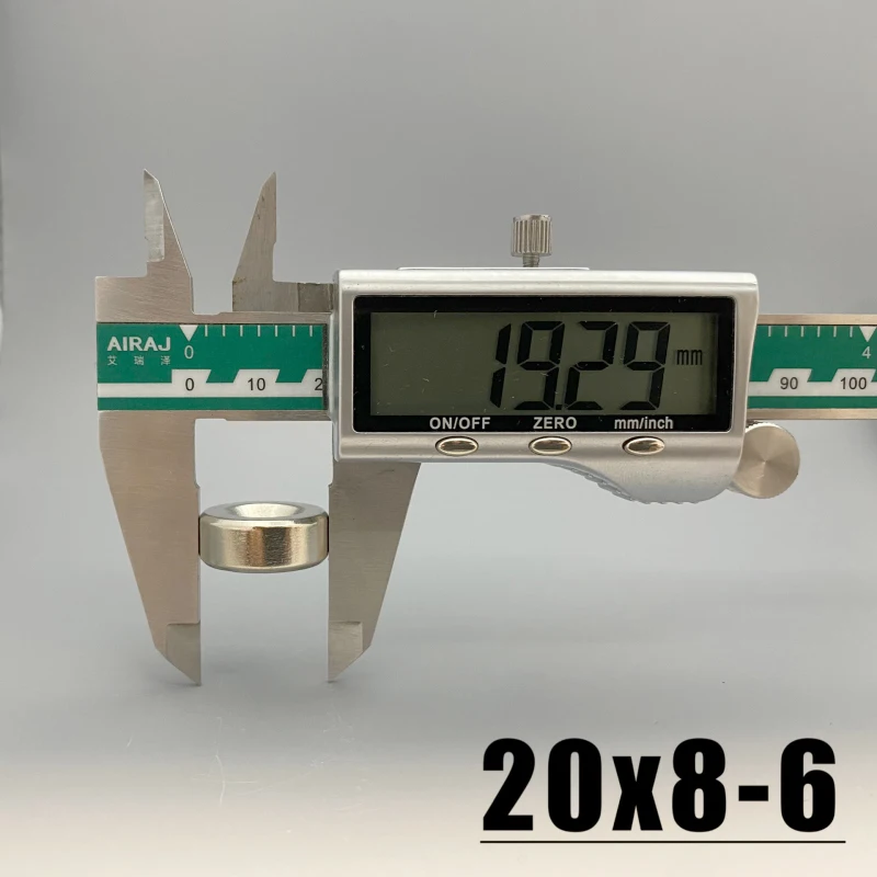 1/2/5/10 шт. 20*8-6 мм неодимовый дисковый магнит 20x8 отверстие 6 сверхмощный сильный
