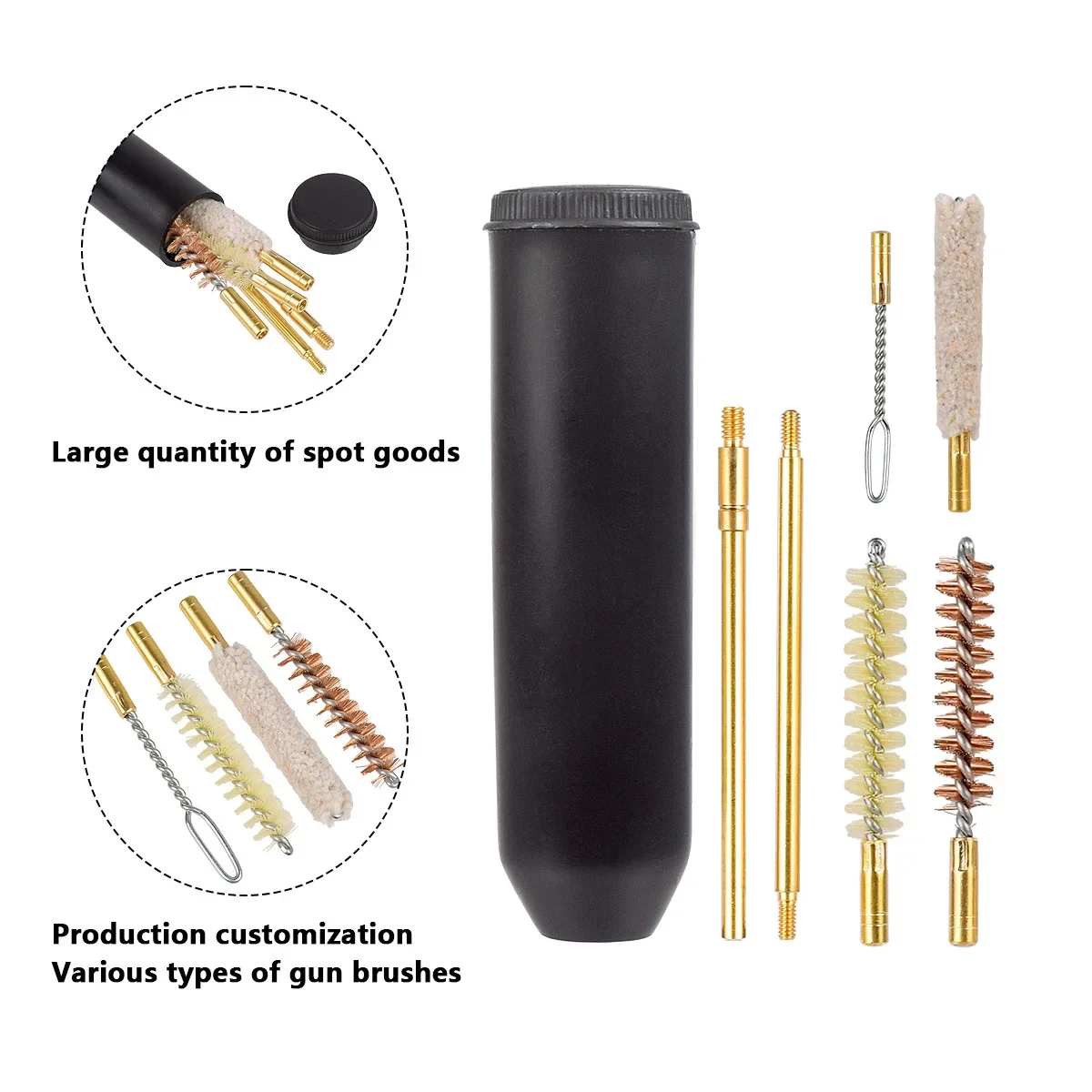 7 шт. Cal.38/357/9 мм набор для чистки пистолета щетка стержня профессиональный
