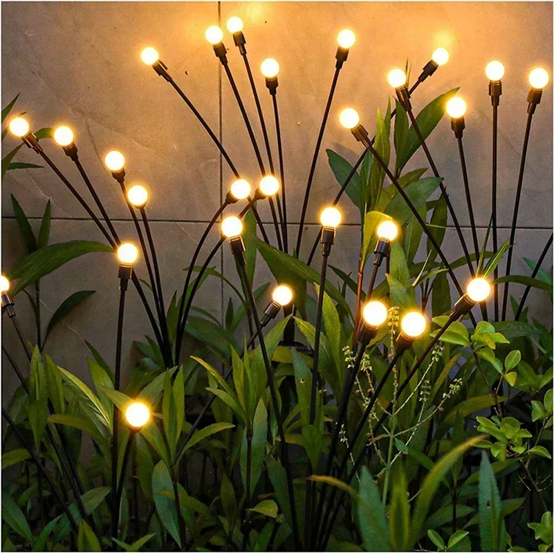 

1/2/4/8PCS 6/8/10Heads Solar Garden Light Lawn Light LED Firefly Ground Plug Light Garden Decoration Festival Atmosphere Lamp