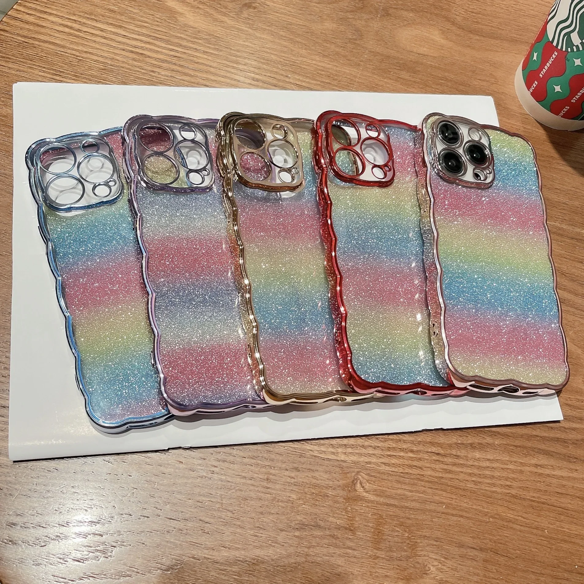 Чехол для iPhone14Pro новый чехол с порошковым волнистым узором Apple13 гальванический