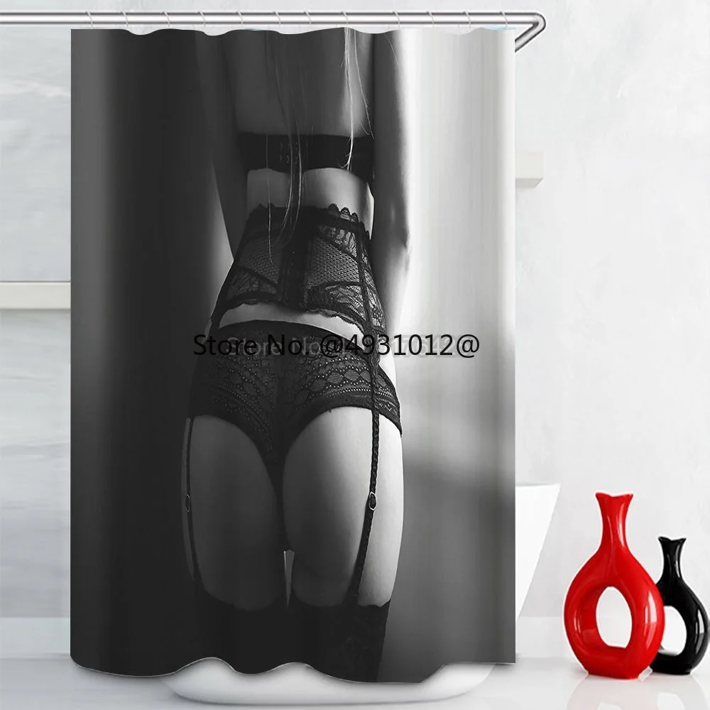 

Sexy Girl Polyester Shower Curtains Creative Eco-friendly Waterproof Shower Drapes Bathroom Woman Bath Shadow Series 3D Butt