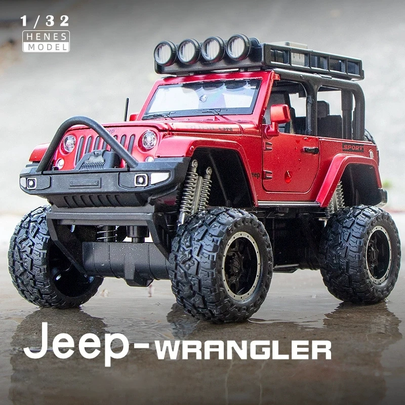 

1:32 Jeeps Wrangler Rubicon Big Wheel Car Model Toy High Simulation Exquisite off-road Alloy Collection Toys Car For Children