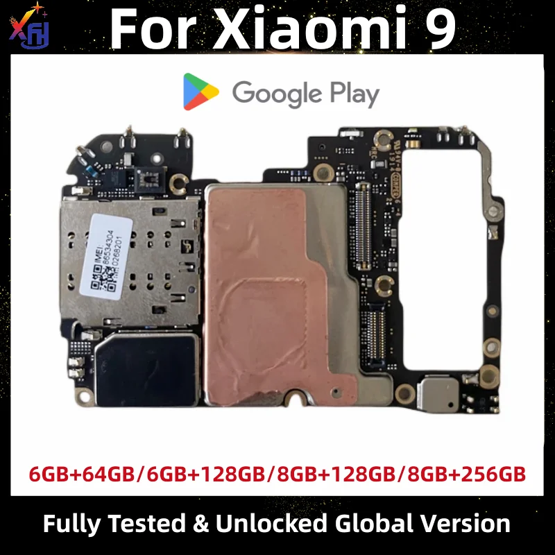 Original Global Unlocked MainBoard For Xiaomi 9 Mi 9 Motherboard With Google Playstore Installed Main Logic Board 64/128GB/256GB enlarge